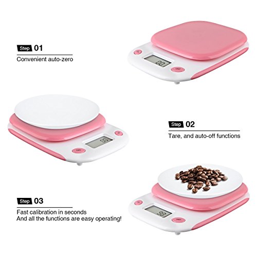 Digitale Küchenwaage, ELEGIANT Digitalwaage Professionelle Waage Präzisionswaage Electronische Waage Feinwaage Briefwaage Tara-Funktion Hohe Präzision auf bis zu 1g 3kg Maximalgewicht mit LCD-Display - 2