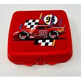 Tupper TUPPERWARE to Go Twin A126 beslenme kutusu, sandvi&ccedil; kutusu, okul, anaokulu ekmek kutusu, arabalar araba kırmızı