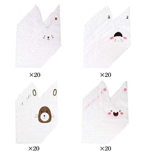comprare on line Wolfteeth 80 pz Sacchetti Caramella Borsa Regalo a forma d'orecchio di coniglio per partito nozze gioielli prezzo
