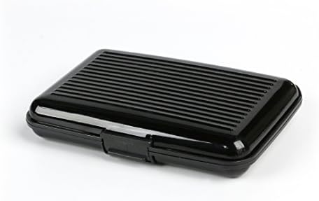 Aluminium credit card wallet holder rfid blocking (4 colours) (Black)