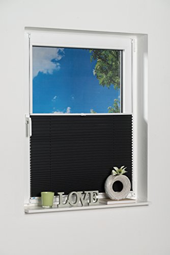 K-home Klemmfix-Plissee Palma Anthrazit 40 x 130 cm +++Verdunklung+++ - 2