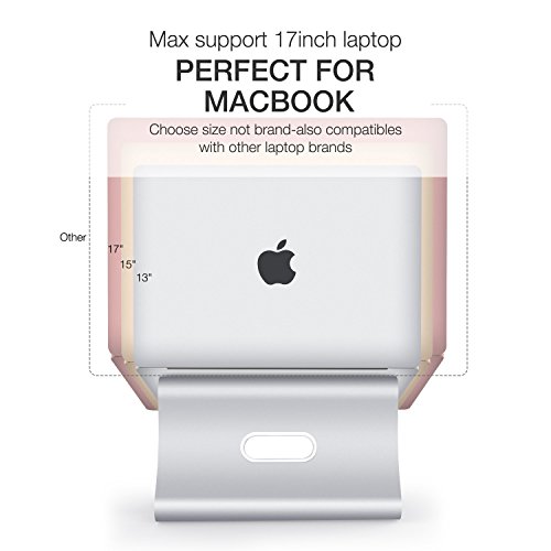 Bestand Verbesserte Alulegierung Cooling Laptop Stand  geeignet f  r Apple Macbook  alle Notebooks  Silber  Patentiert  