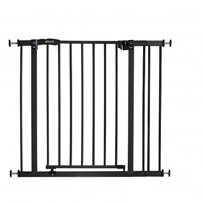 Hauck Close'n Stop Barrières d'Escaliers Charcoal avec 9 cm d'Extension