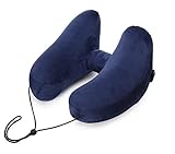 SOPORTE ERGONÓMICO SUPERIOR DEL CUELLO: A diferencia de la almohada ordinaria puede ajustar el tamaño a su nivel de inflado y firmeza preferidos Cordón ajustable que se adapta a medida y evita que la almohada se mueva.