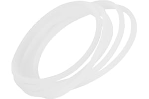 Duokon Seal Ring, Mixer Replacement Parts New Replacement Gaskets Rubber Seal Ring White O-Ring Flexible Parts Magic Flat Cross Blade (Inner Diameter 3.3") (Pack of 6)