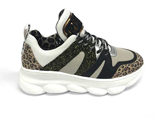 Meline Art.OP 402 - Zapatillas Deportivas para Mujer, Color Negro Negro Size: 38 EU