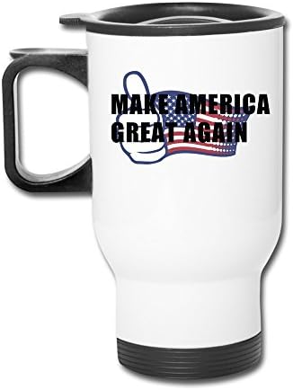 Make America Great Again Aluminum White Travel Mug, 12 Ounces