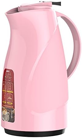 QFFL Pressed Office Insulation Pot / Household Large Capacity / Glass Gall /Hot Water Bottle/ Practical Kettle / Coffee Pot thermos ( Color : Pink )