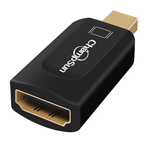 1080P Mini DP zu HDMI Konverter, Mini DisplayPort (Thunderbolt) zu HDMI Adapter für Laptop mit Mini DP Port – Schwarz