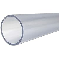 well2wellness® PVC Rohr 50mm PVC Druckrohr 50mm 10 bar transparent - 1 Meter