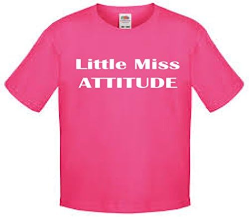 Girls tshirt Little Miss Attitude (black, 6-7 years)