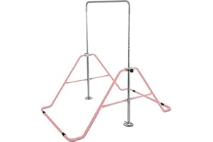 BuoQua Barre de gymnastique pour enfants avec gants - Barre horizontale pliable et réglable - Barre d'entraînement pour enfants - Barre d'entraînement à la maison