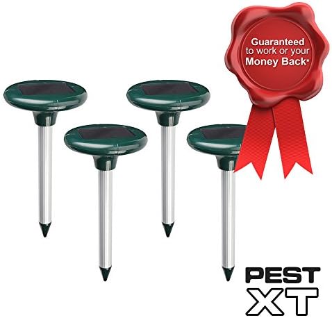 Pest XT Solar Power Ultrasonic Outdoor Pest Repeller for Moles (4 Pack)
