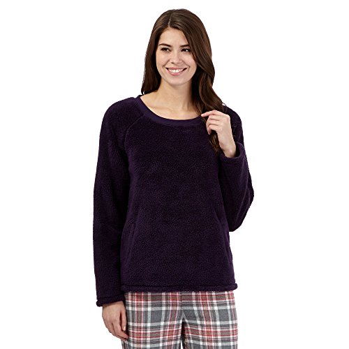 Lounge & Sleep Womens Purple Fleece Night Jumper 10