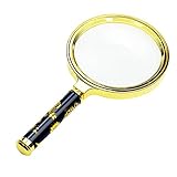 90mm Handheld 5X Loupe Magnifier Magnifying Glass Lens with Metal Handle for Sen