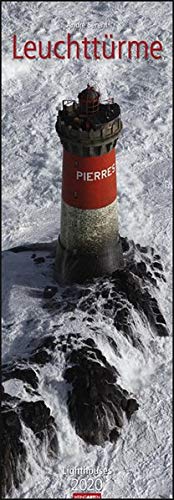 Leuchttürme. Wandkalender 2020. Monatskalendarium. Spiralbindung. Format 34 x 98 cm