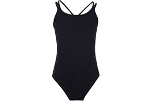MSemis Maillot Tirantes de Danza Ballet para Niña Maillot Elástico de Gimnasia Ritmica Body Sin Manga de Danza Clásica Disfraz de Bailarina Jumpsuit