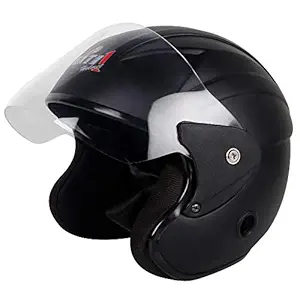 Gati1 Open Face Helmet Matt Black (Size-M)