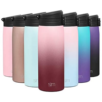 Simple Modern 470ml Kona Mug Isotherme de Voyage avec Couvercle Verrouillable Hydro Tasse a Café ou The Bouteille d'eau Isotherme Acier Inoxydable Gourde INOX Flask Cadeau Femme ou Homme