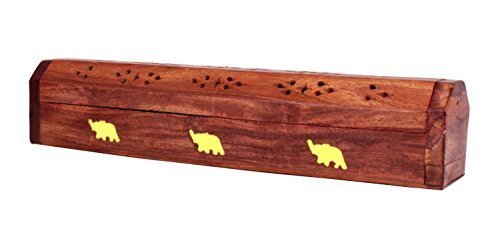 Geschenk Ihr Valentinsgruß auf speziellem Tag Holzsarg Räuchergefäss, Messingeinlagen & Speicherabteil Räucherstäbchenhalter , dekorative Räucherstäbchenhalter , Antik Räucherstäbchenhalter - 2