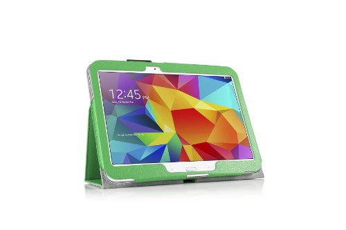 Schutzhülle / Cover / Tasche für Samsung Galaxy Tab 4 10.1″ T530 – mit praktischer Halteschlaufe – Grün - 2