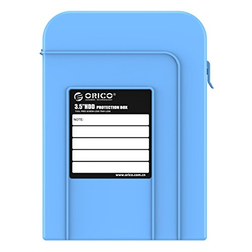 ORICO PHI-35 3.5 zoll Schutz Kasten/ Aufbewahrungstasche Festplatte Schutztasche für 3,5″ HDD SSD PATA/SATA (Blau) - 2