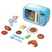 Produktbild Toyvian Mikrowellen-Küchenspielset Simulierter Ofen-Küchenspielzeug mit drehendem Mikrowellenherd und Pretend Pretend Play-Set für Kleinkinder ohne Batterie (Blau)