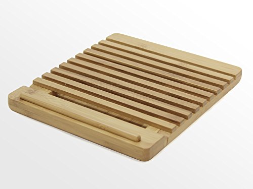 Ständer für Tablet iPad Apple iPhone Halterung 3-Winkel Tischständer, E-Reader Halter, Tablet-Zubehör aus Bambus - 6