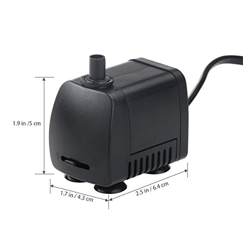 WINOMO 220V-240V 7W Tauchpumpe Wasserpumpe Brunnen Aquarium Teichpumpe EU-Stecker - 4