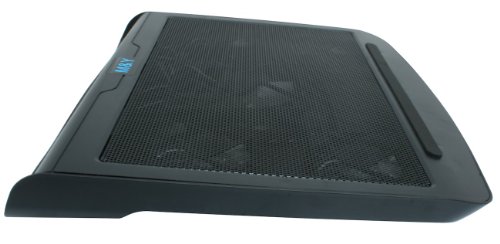 flach T5 Kühler mit 5x Lüfter Laptopküler Cooling pad Notbookkühler Laptopkühler für 14 / 15 / 17 ZOLL BLAUE LED - 6