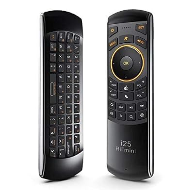 Riitek Rii Mini i25 : Mini Clavier Air Mouse et télécommande Infrarouge sans Fil (AZERTY), avec Souris gyroscopique, pour Android TV Box, Mini PC, HTPC, Smart TV