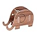 Produktbild BOLANQ Fancy Handy-Stifthalter Elefantenform aus Holz, braun, Free Size