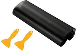 MIOKE Pellicola per fari auto,300cm*30cm PVC Pellicola Pellicola per Tinte Autoadesivo per Auto Fendinebbia, Posteriore Antinebbia, Fanale Posteriore Nero/Giallo (nero opaco)