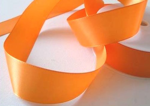 SCHLEIFENBAND 50m x 40mm HELL ORANGE Geschenkband DEKOBAND Taftband