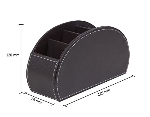 Organizador para mandos a distancia  de la marca Osco  de piel sint  tica con 5  bolsillos  color marr  n