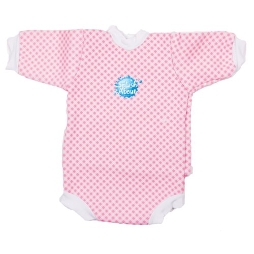 Splash About Snug Neoprene Baby Wetsuit - Pink Gingham, X-Large, 6-12 Months