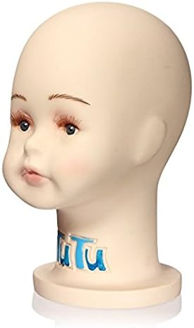 Children Mannequins Manikin Head for Hats Wig Mould Show Stand Model Display (circumference 39 cm)