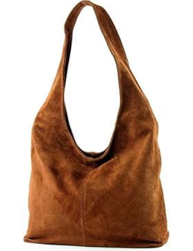 modamoda de - ital. Ledertasche Umhängetasche Schultertasche Damentasche Wildleder T150