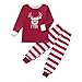 Produktbild Weihnachten Set Kinder Baby Kleidung Gestreifte Pullover Familie Pyjamas Nachtwäsche Outfits Set PJS Homewear für Home Service Anzug Schlafanzug Set ABsoar Familienanzug Pyjamas
