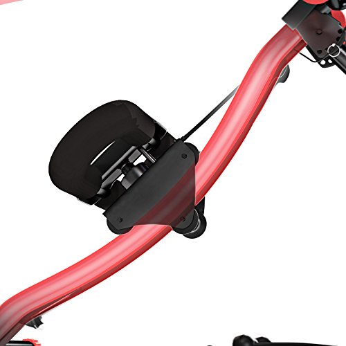 TESTSIEGER Sportstech BT300 Profi Bauchtrainer mit schwenkbarer Knieauflage für seitliche Bauchmuskeln, S-Form Schiene, 25 Einstellmöglichkeiten + Widerstandsbänder inkl. AB Shape Trainer für Sixpack - 8