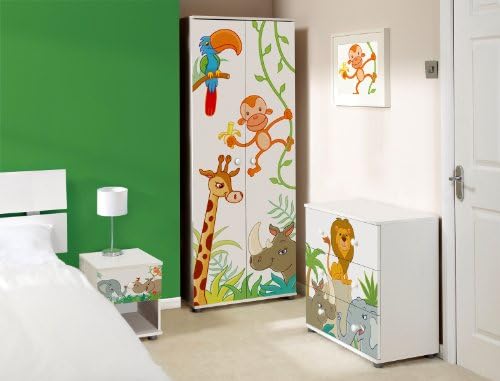 Animal Design Childrens/Kids White Bedroom Furniture Sets