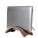 Produktbild SAMDI edler bogenförmiger Notebook und Tabletständer aus Echtholz Halterung Laptop Desktop Tisch MacBook Pro | Wallnuss