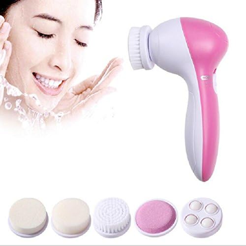 1234 Face Massager,Electric Face Scrubber Cleaning Rolling Wrinkle Reduction Cuticle Removal Anti-Aging Eye Pouch, Dark Circles (5 in one)