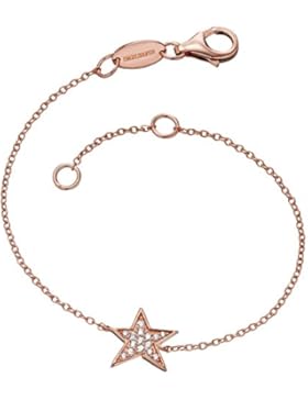 Engelsrufer Damen-Armband Silber vergoldet teilvergoldet Zirkonia weiß 15.5 cm - ERB-LILSTAR-ZI-R