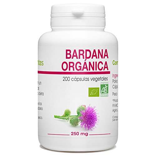 Bardana (Raíz) Orgánica - Arctium lappa - 250mg - 200 cápsulas vegetales