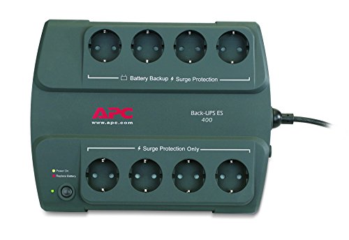 APC Back-UPS ES 400 – Unterbrechungsfreie Stromversorgung 400VA – BE400-GR – 8 Schuko Ausgänge – Überspannungsschutz - 3