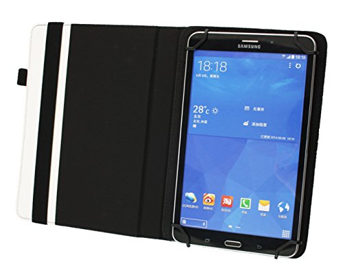 Emartbuy® Archos 101 Xenon Lite Tablet 10.1 Zoll Universal ( 9 – 10 Zoll ) Weiß Premium PU Leder 360 Grad rotierende Stand Folio Geldbörse Tasche Hülle + Weiß Eingabestift - 4