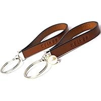 Partner Schlüsselanhänger Leder Art. 183 personalisiert mit Wunschtext