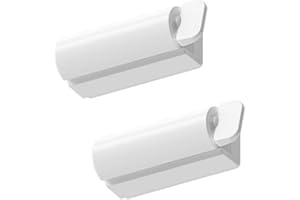 MEIJMJIA - Wandmontierter Rollrohr Zahnpasta-Quetscher Magnetische Saugart Zahnpastasitzhalter Ständer Drehbarer Zahnpastaspender für Badezimmer (Weiß/2 Stück)