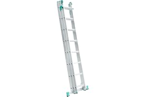 ARZER Echelle coulissante extensible 3 plans Gris 8 marches